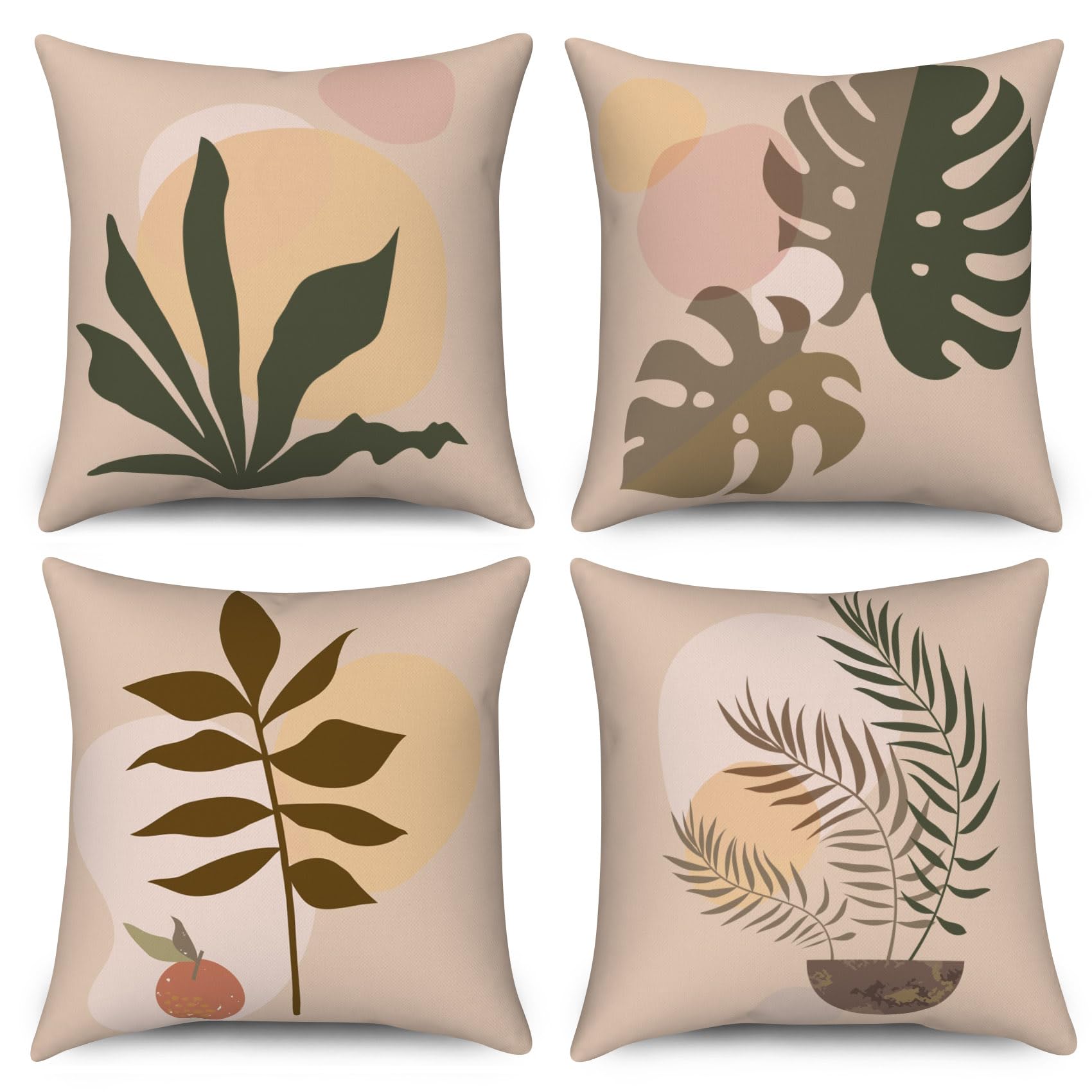 Housse De Coussin Bohème 40x40 Cm - Art Abstrait Moderne - Motif 19