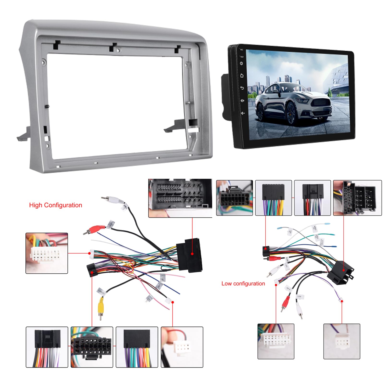 【4+64G】Hodozzy Carplay Autoradio per Lancia Ypsilon 2006-2011, 9 Pollici Schermo In-Cell Stereo Auto Bluetooth 5.0 con Android Auto/EQ/GPS/Wifi/RDS/USB/SWC+Telecamera Posteriore