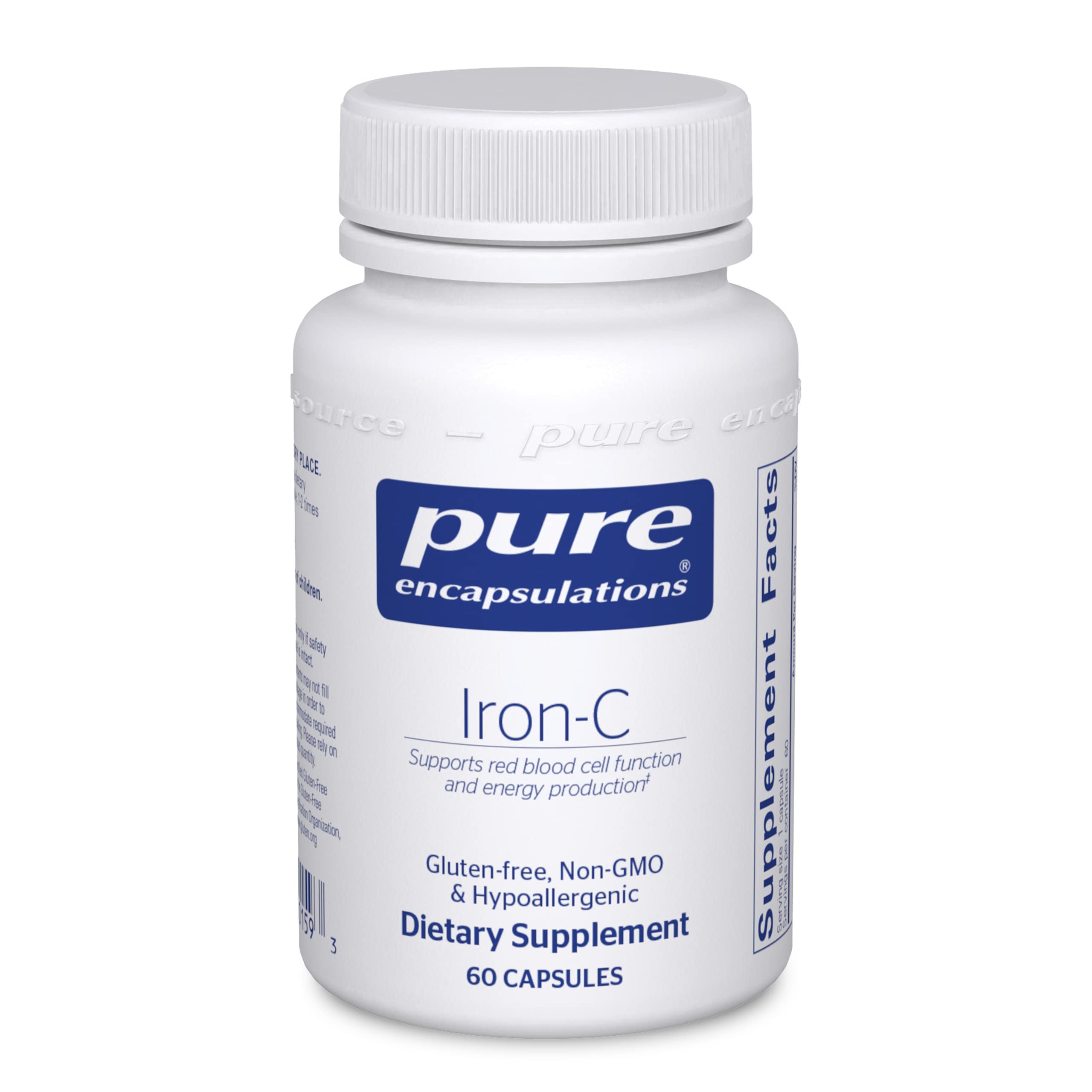 Pure Encapsulations Iron-C | Iron and Vitamin C Supplement to Support Muscle Function, Red Blood Cell Function, and Energ...