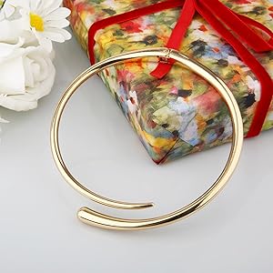 Amazon.com: Chunky Choker Collar Necklace for Women, Gold Teardrop