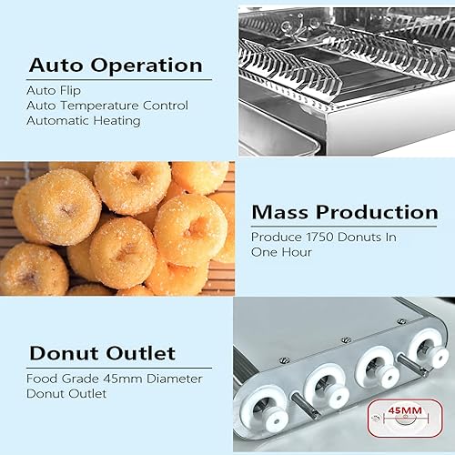 Miniatura 4 de Kolice 4 filas comerciales que hacen la máquina de donas/fabricante de donas/freír Donut Makchine/máquina para hacer rosquillas/Máquina de