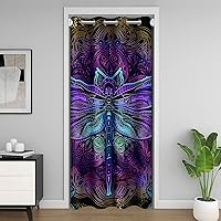 Vista 15 de Cortina de puerta de serpiente para privacidad de puerta, cortina opaca de serpiente azul, cortina de puerta de escamas azules reptiles 3D, cortina