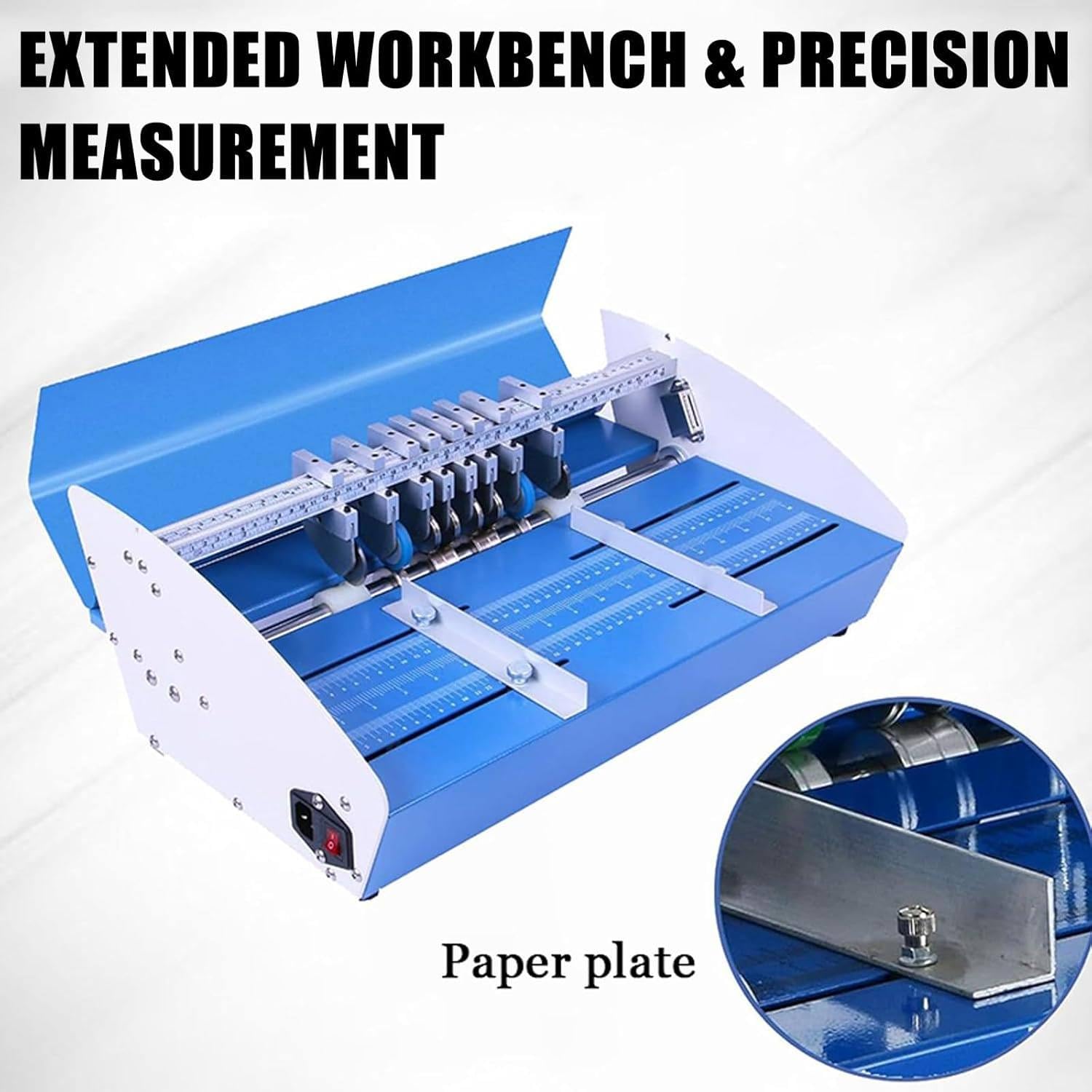 Elektrische Falzmaschine, 460 mm Papierfalzer, Punktezähler, Perforator, strapazierfähig für Karten, Einladungen und Bürodokumente