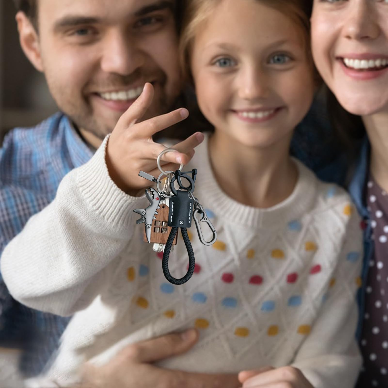 Portachiavi Dinosauro per zaino | Portachiavi Dinosauro Carino con bracciale | Accessorio di moda per ufficio auto borsa a mano per uso quotidiano - Giornaliero Ringraziamento Natale Halloween