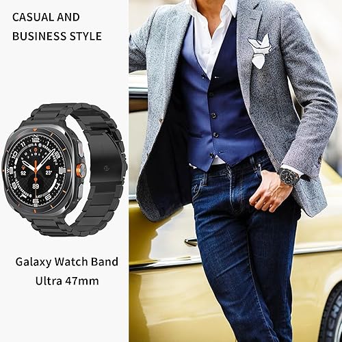Vista 171 de GOLDTOLUCK No Gap Stainless Steel Band Compatible with Samsung Galaxy Watch 8 7 6 5 4 Classic FE Pro Ultra 40mm 44mm 46mm 43mm 47mm 45mm 42mm