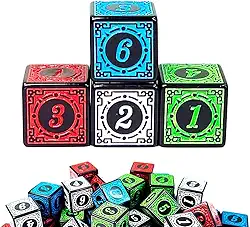 Kit 4 Dados D6 Runas - 6 faces- RPG