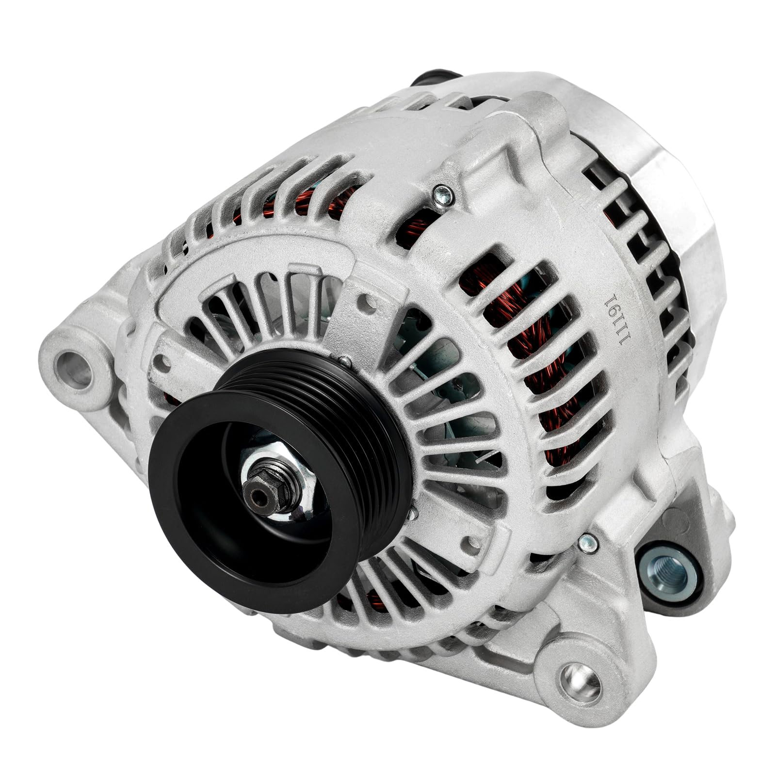 KAX New Alternator 11191N Fit for Sonata 06-09 3.3L Santa Fe 07-09 3.3L So-rento 07-09 Sedona 06-09 Santa Fe 2008 3.3L, High Output Alternator Replacement 12V 130Amp CW 6-Pulley Groove-image-35