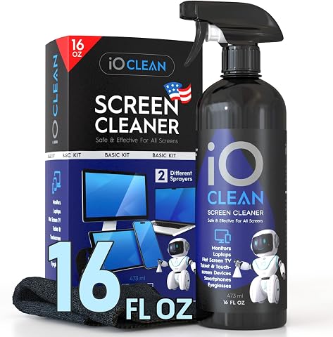 iO CLEAN Screen Cleaner Spray (16oz - 473ml) – Best Large...