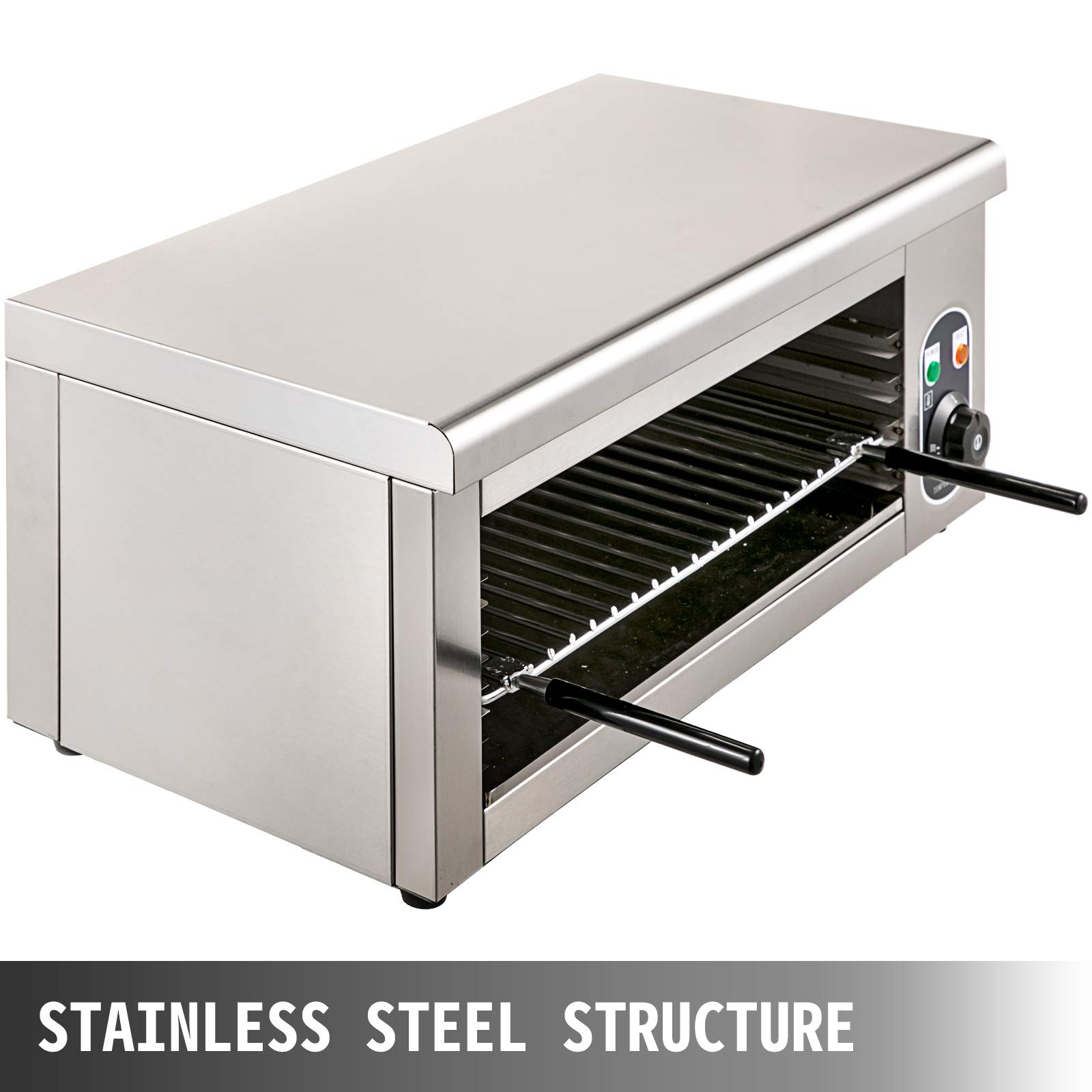 VEVOR 2000W Salamandre Electrique Professionnelle Toaster Hamburger Cuisine Grille Pain Toaster Pour Faire Fondre Du Fromage à Raclette, Griller Des Sandwichs, Des Steaks, d'Autres Viandes