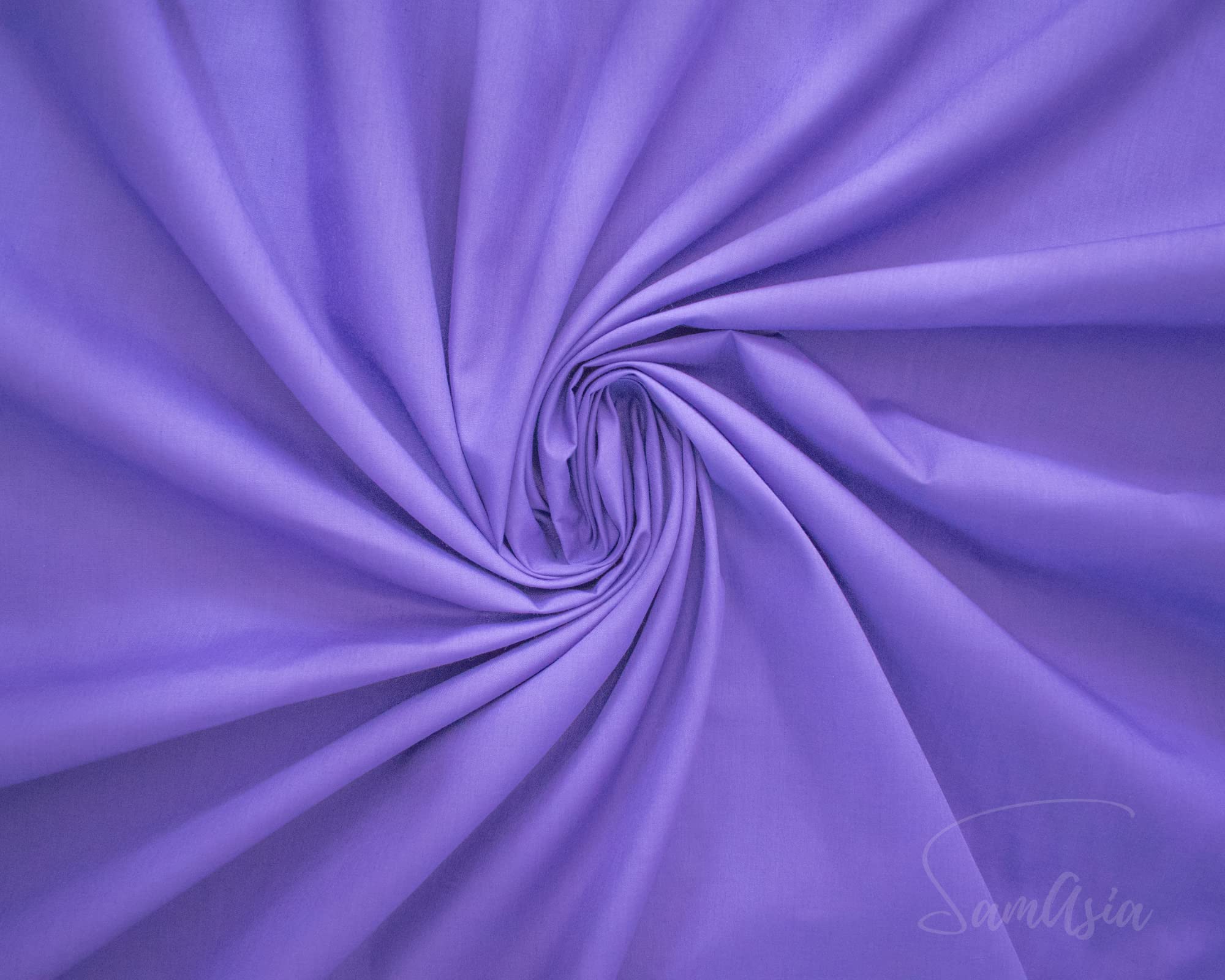 Plain Purple Polycotton Fabric for Dressmaking Art & Craft, Sewing, Quilting, 1 METRE