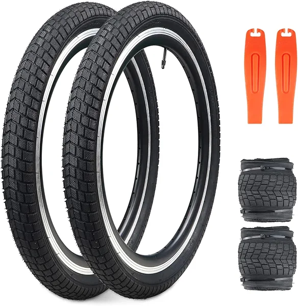 ZUKKA 20 x 2.125 Bike Tire 20 Inch Tires Kids Bike Tire Folding Replacement Tire for Kids Bike MTB Mountain Bike