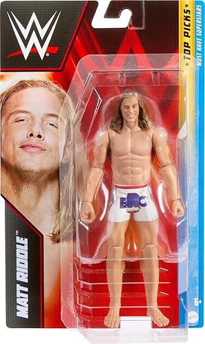 Miniatura 5 de Mattel WWE Elite Collection Top Picks - Juego de figuras de acción y accesorios, Matt Riddle de 6 pulgadas coleccionable con articulación y piezas