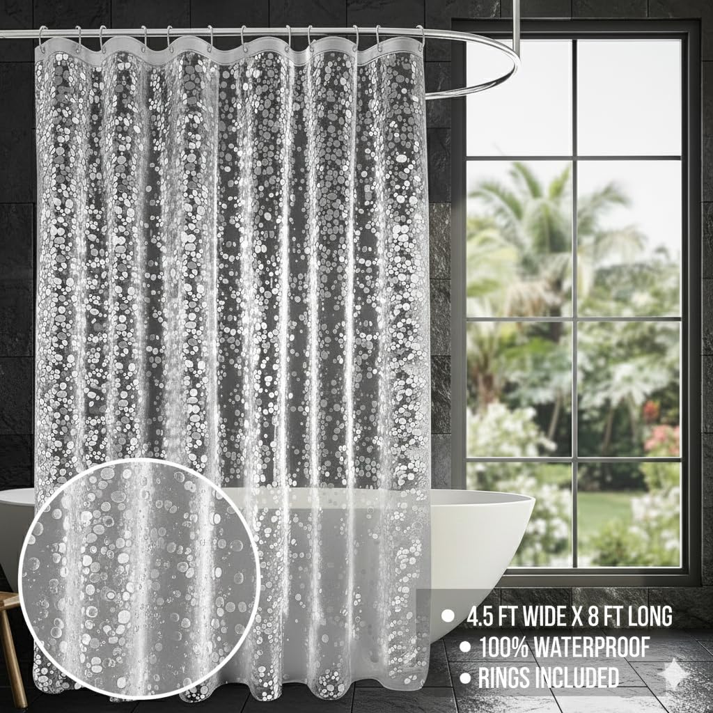 CASA-NEST Stone Shower Curtain - Modern Bathroom Decor -4 CASA-NEST Stone Shower Curtain - Modern Bathroom Decor -4