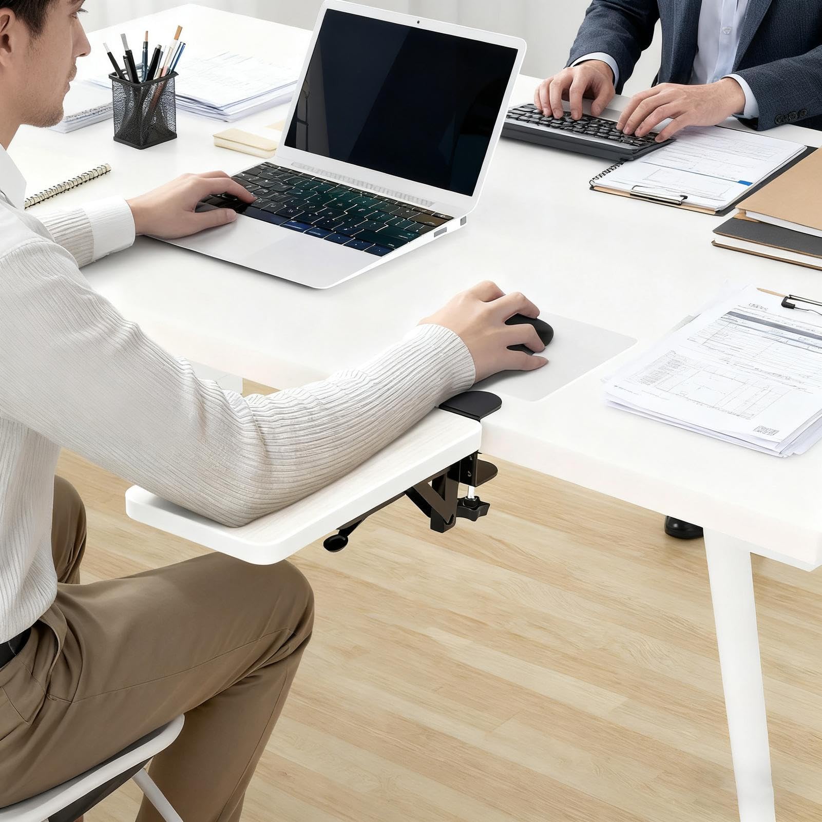 De Escritorio Almohadilla Ergonómica con Clip sin Taladro