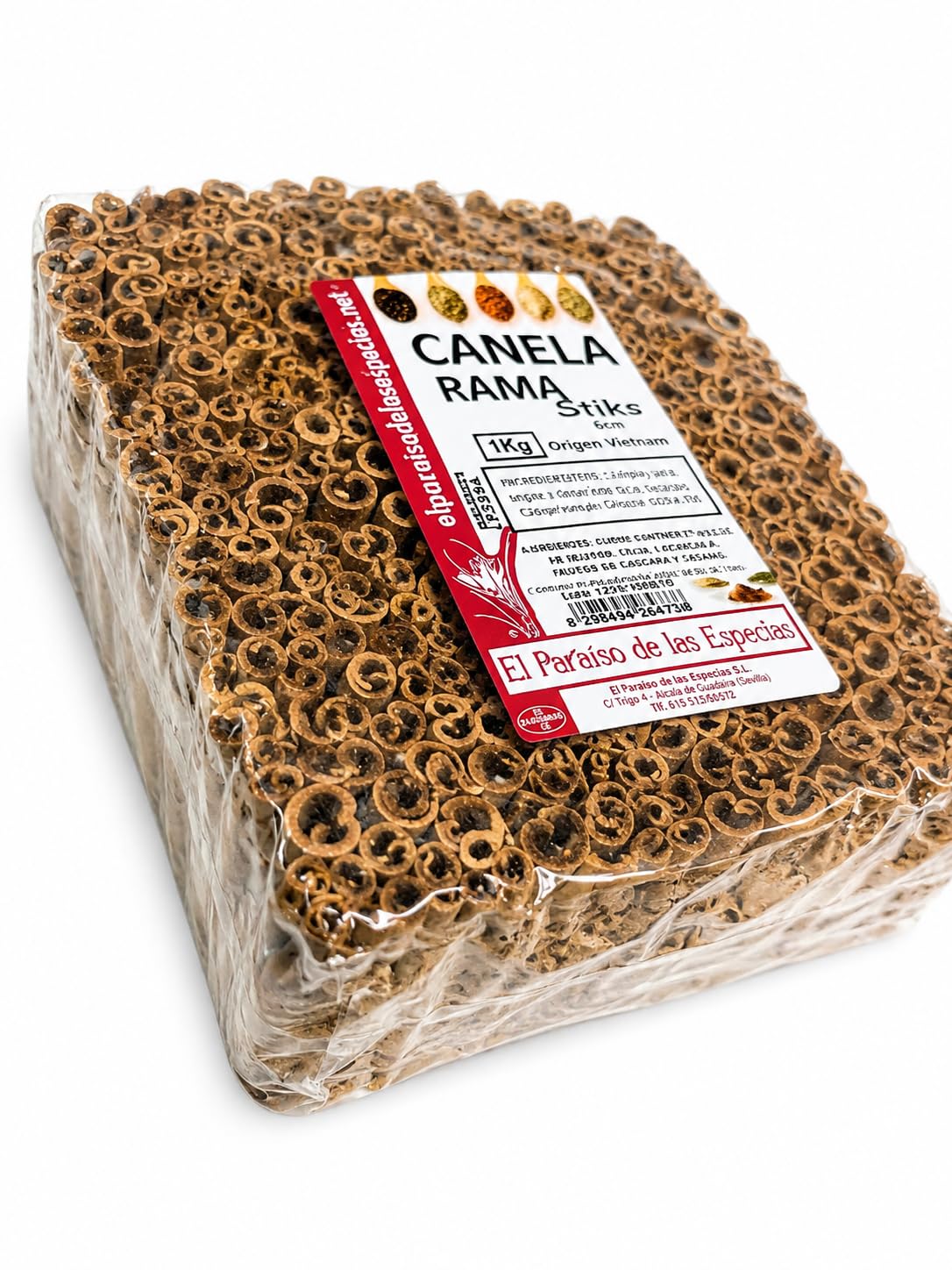 Canela Rama Vera AA 1KG | Ramas de Canela Natural 6 cm | Ideal para Infusiones, Té, Arroz con Leche, Chai y Repostería | Especias Gin Tonic