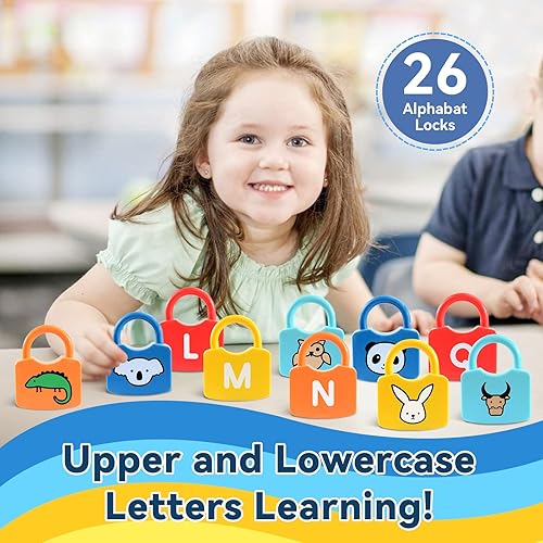 Miniatura 2 de Juguetes Montessori para niños de 3 años, actividades preescolares, juguetes para niños pequeños, juguetes de conteo de cerradura y llaves para