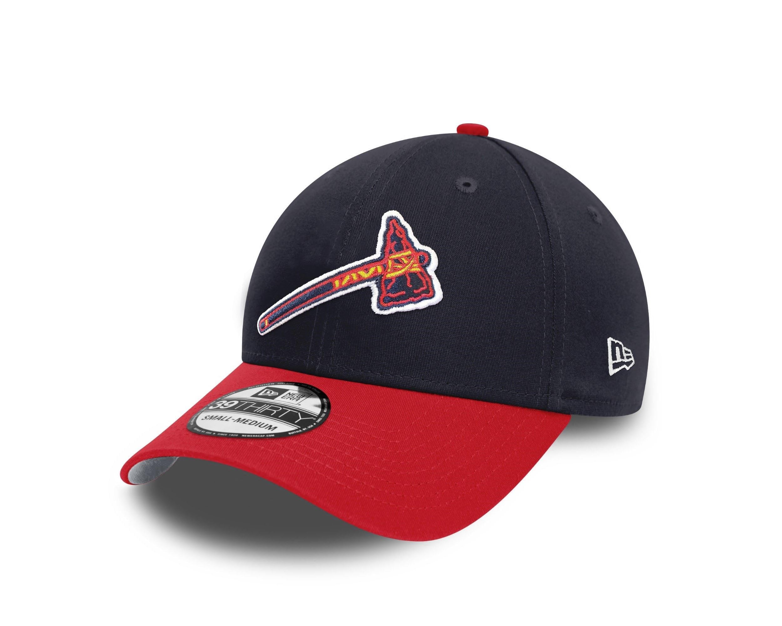 New Era Atlanta Braves MLB Two Tone Navy Scarlet 39Thirty Stretch Cap