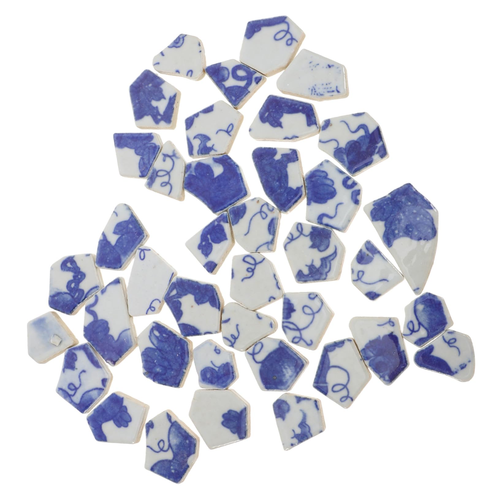 Mosaïque en porcelaine bleu et blanc pour décorer vos pots de fleurs maison