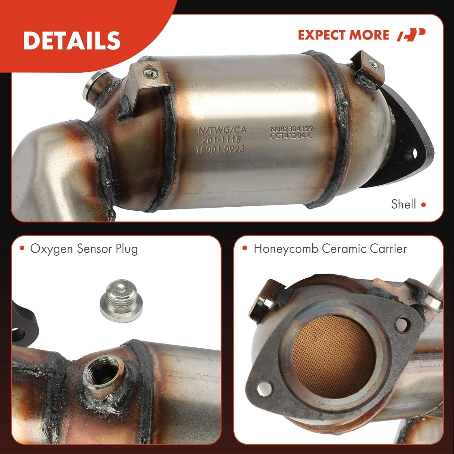 A-Premium Front Exhaust Manifold Catalytic Converter Kit Direct-Fit Compatible with Toyota Camry 1996-2001, Sienna 2001-2003, Avalon 1996-2004, Solara & Lexus ES300, SC300, 3.0L, EPA Compliant