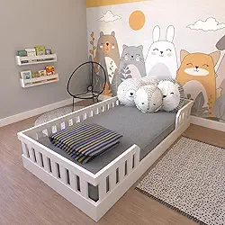 Cama Infantil Montessoriana Solteiro Cori Yescasa Branco