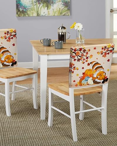 Vista 109 de Fundas para sillas navideñas de muñeco de nieve negro, 4 piezas, fundas traseras de comedor, fundas para árbol de Navidad, protectores extraíbles