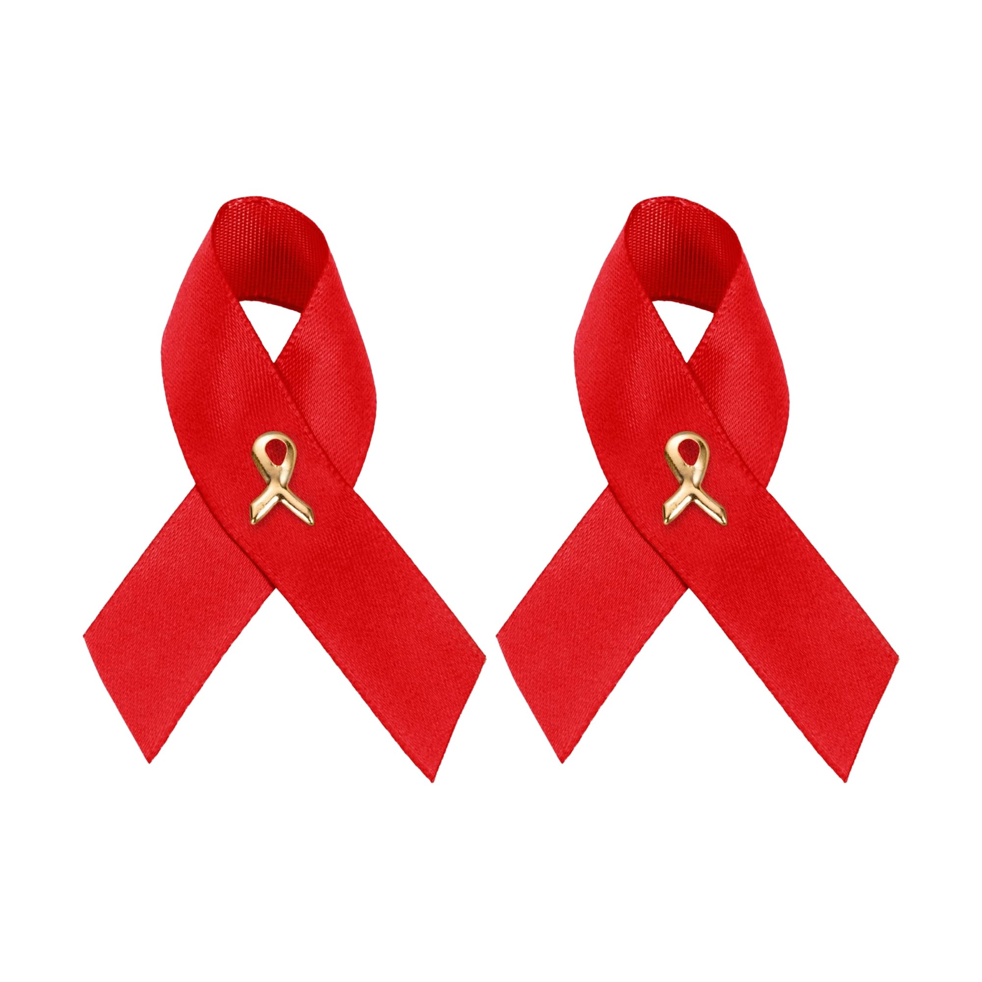 1/2/5/10/25/50/100pcs Satin Awareness Ribbon Pins (Pick your color), for Cancer &amp; Disease Awareness, Bulk Quantities for Fundraising, Events, Gift Giving