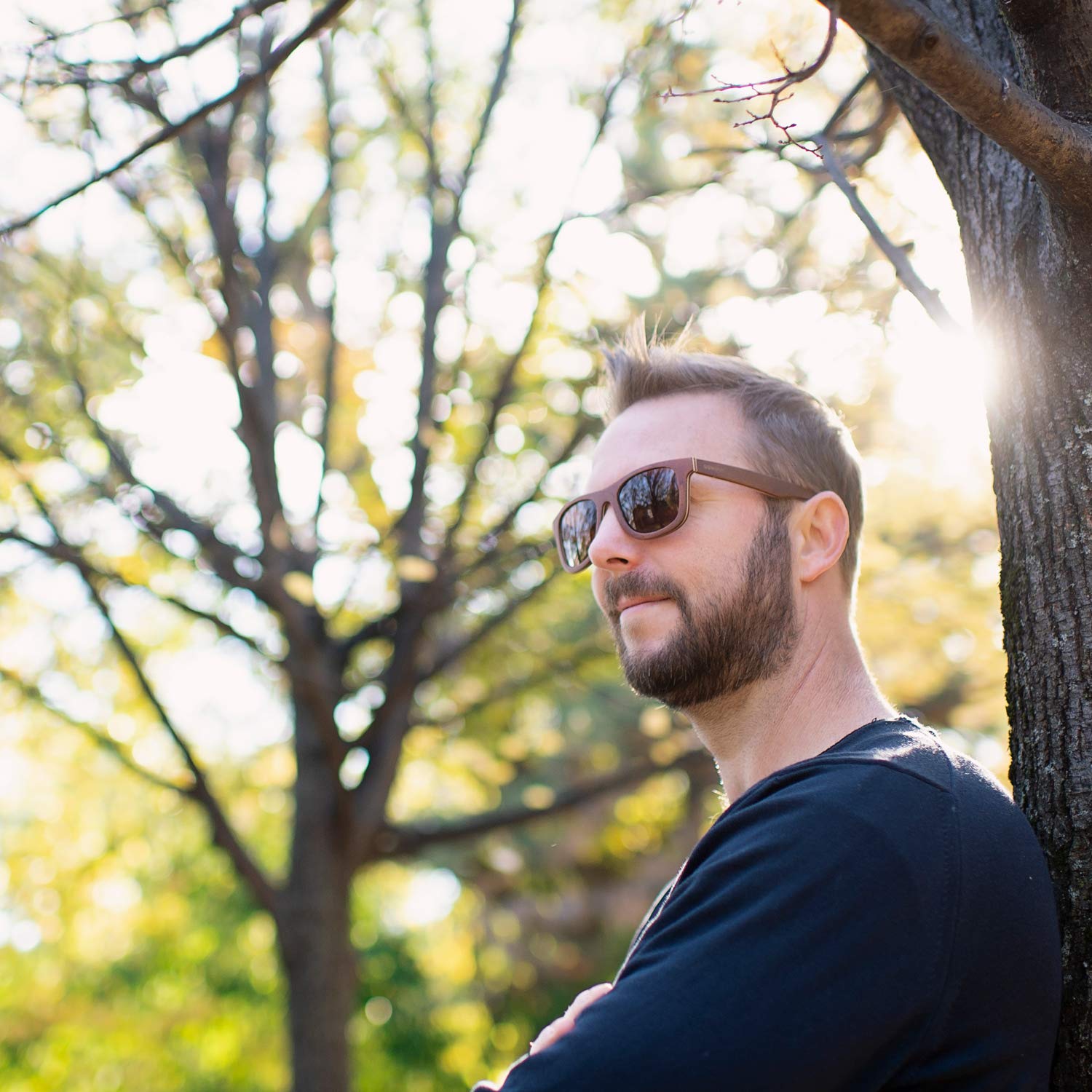 GOWOOD Gafas de sol clásicas de madera de arce hombre y mujer | Gafas de sol oscuras con lentes polarizadas Protección UV400