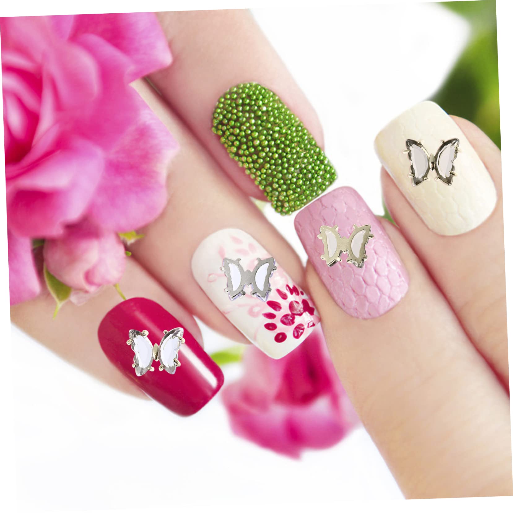 CALLARON 5 Set Ciondoli Per Unghie Decorazioni Per Nail Art Per Manicure Per Feste E Speciali 40 Pezzi*5
