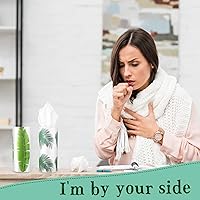 Vista 6 de Cunhill Paquete de 8 soportes para pañuelos de automóvil con tejido facial, cilindro a granel, cajas redondas para viajes, apto para portavasos