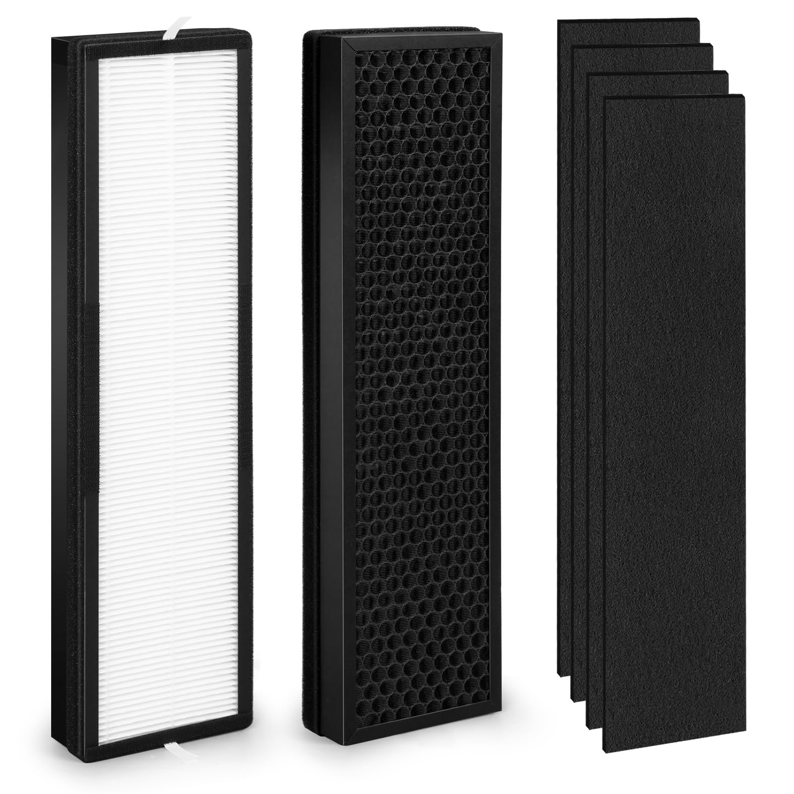 2Pack Upgraded 3-in-1 H13 True HEPA Replacement Filter for Honey-Well Air Genius 3, 4,5, 6 Series Air Purifiers-Models HFD300, HFD310, HFD320,HFD360,HFD314, HFD323CV1, HFD323-TGT,HFD324(2+4)