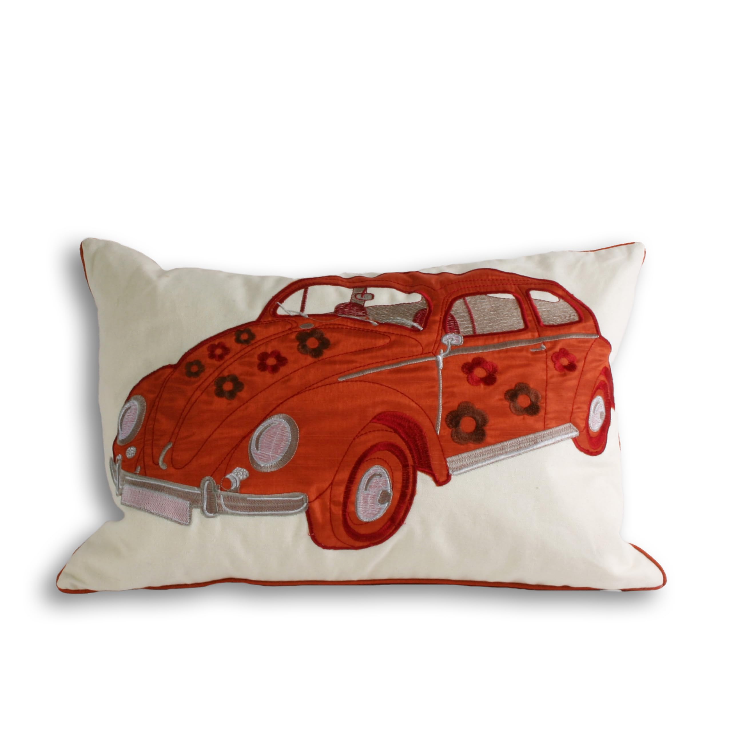 Paoletti Copper Herbie Embroidered Cushion In