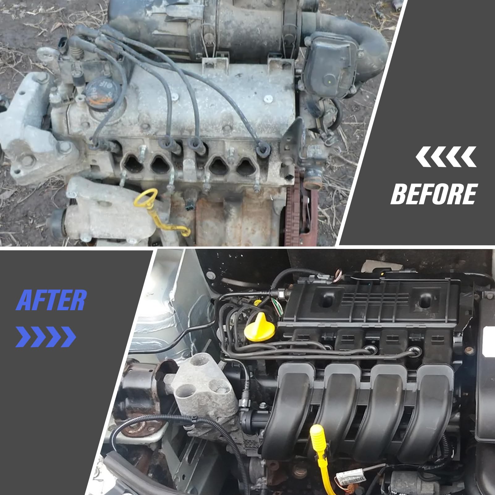 4x Zündleitung für Renault Clio 2 Twingo 1 Twingo 2 Kangoo Zündleitungen zündkabel Twingo I II 0300891604 8200713680