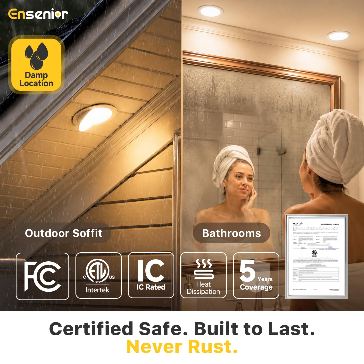Ensenior 4" Gimbal LED Recessed Lights - 4 Pack -5