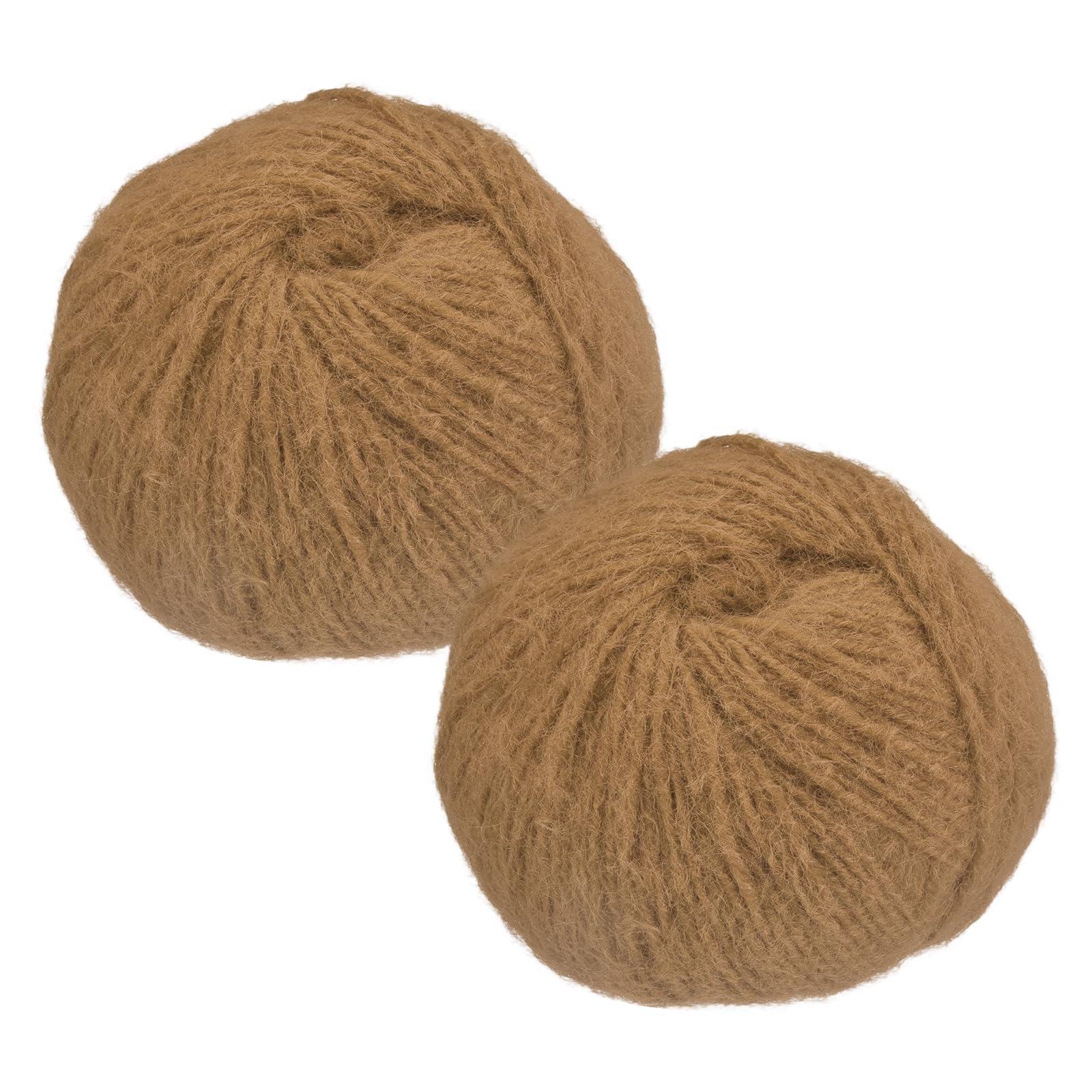 Hilo Mohair PATIKIL para Tejer Gorros y Bufandas de Invierno en Tono Marrón Oscuro