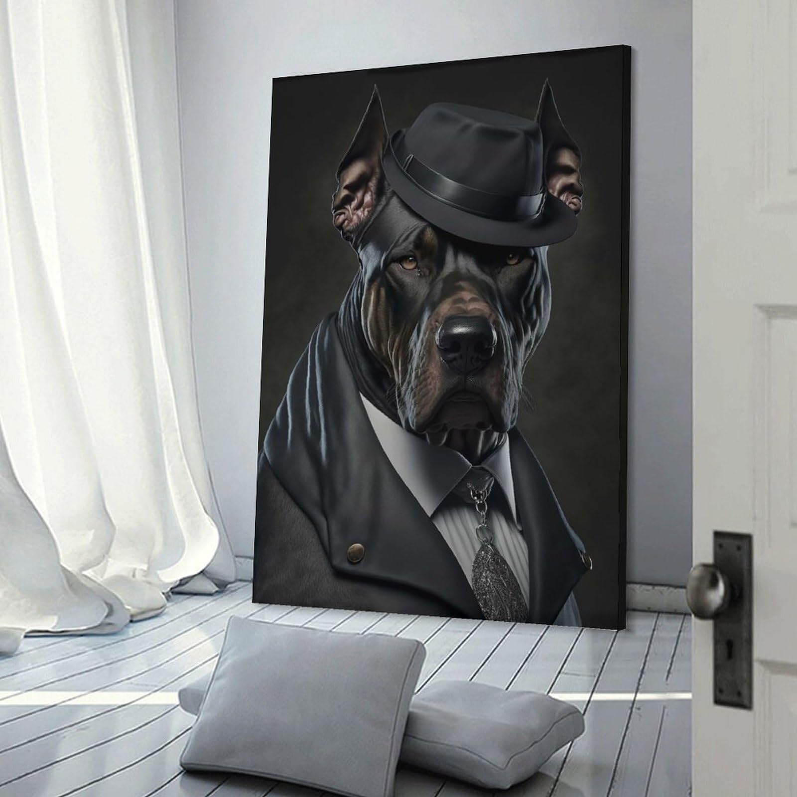 Junmoney The Bodyguard Decorative Canvas Print, 08x12inch(20x30cm), for Hallway, Entryway Or Landing, Home Artwork for First Impressions