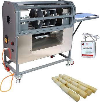 TECHTONGDA Sugar Cane Peeler, Sugarcane Skin Peeling Machine, Commercial Sugarcane Peel Removing Machine, Sugarcane Peeler Machine, 220V/110V/48V, 1"-2.2" Sugarcane Dia, Min Peeling Length 20 Inch