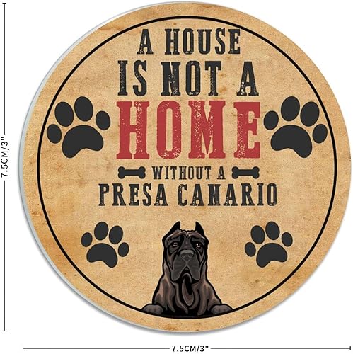 Miniatura 2 de Adorno de Navidad acrílico "A House is Not A Home Without A Presa Canario" - Recuerdo redondo para perro y mamá, regalo de 3 pulgadas, adorno de