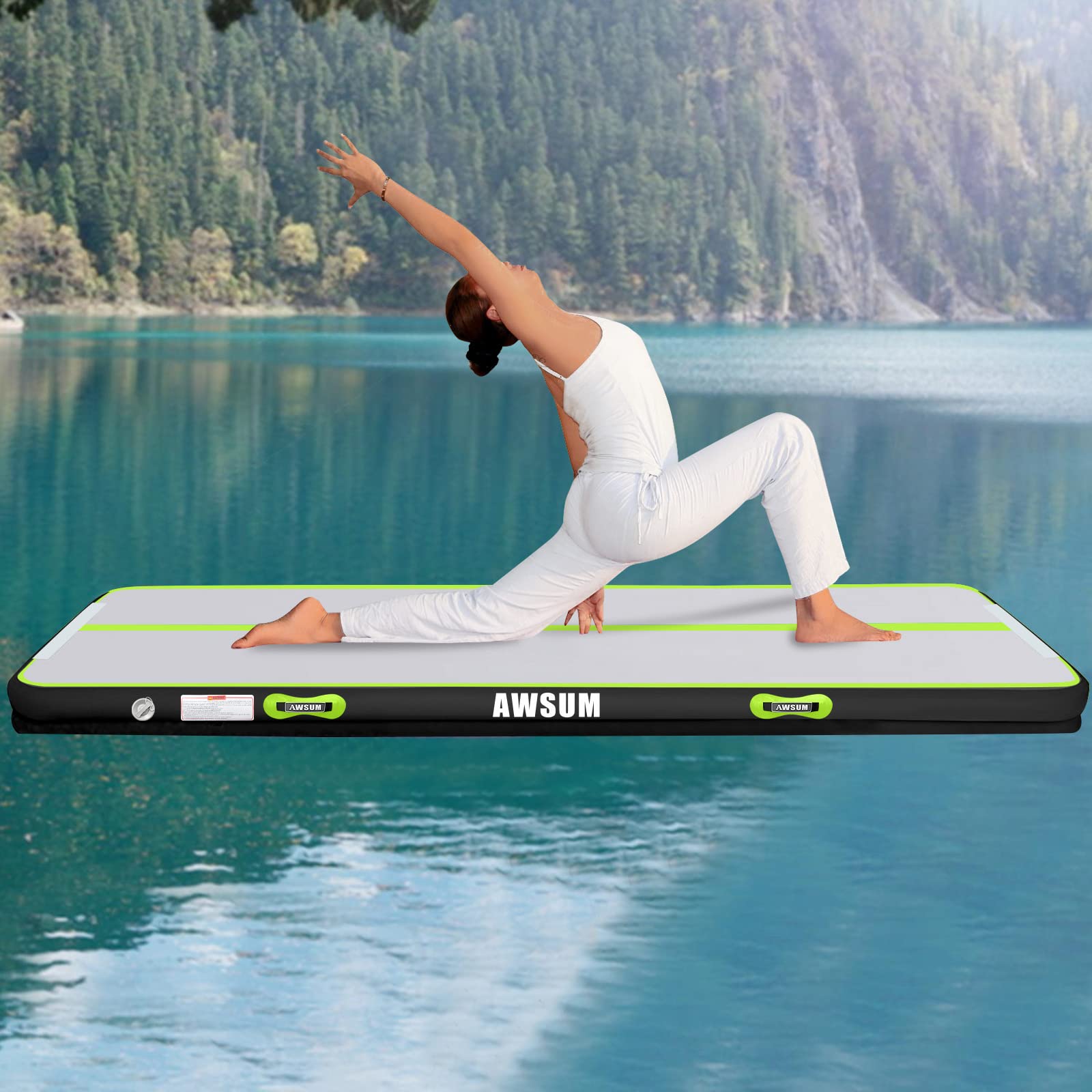 AWSUM 10ft/13ft/16ft/20ft/23ft Air Mat Tumbling Track 4/8 inches Thick Inflatable Training mat