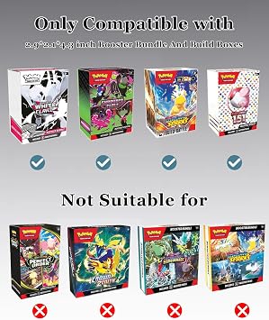 12 Pack Booster Bundle Case for Prismatic Evolutions /Journey Together /Destined Rivals Booster Bundle - Rigid PET Protector , Dust-Proof & Crush-Resistant Clear Display(Box Not Included)