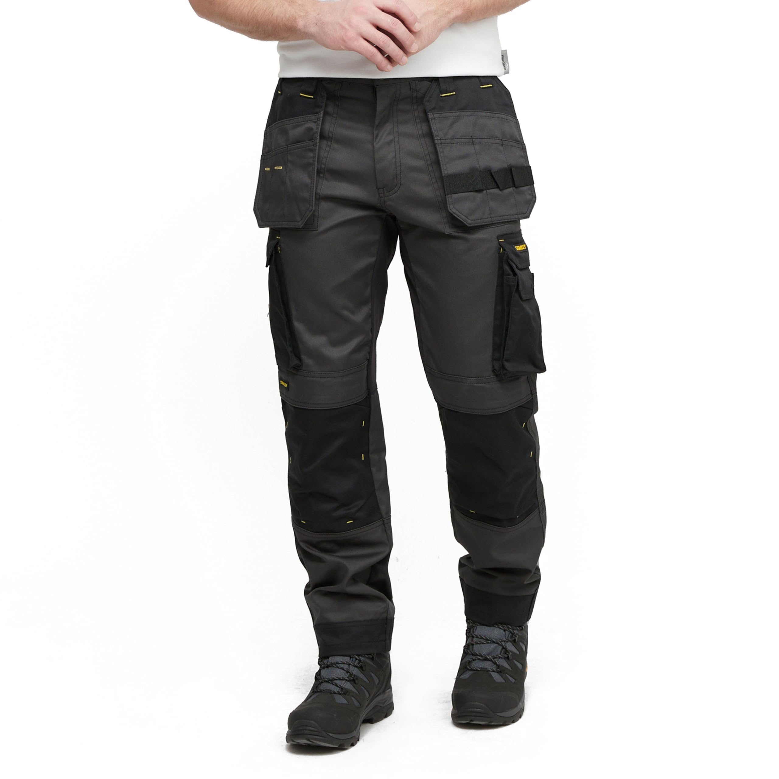 Stanley Austin Grey/Black Stretch Holster Pocket Trousers 38R
