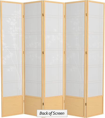 Miniatura 68 de Oriental Furniture - Pantalla Shoji para árbol de bambú de 7 pies de alto, color miel, 6 paneles Miel,Natural,Negro