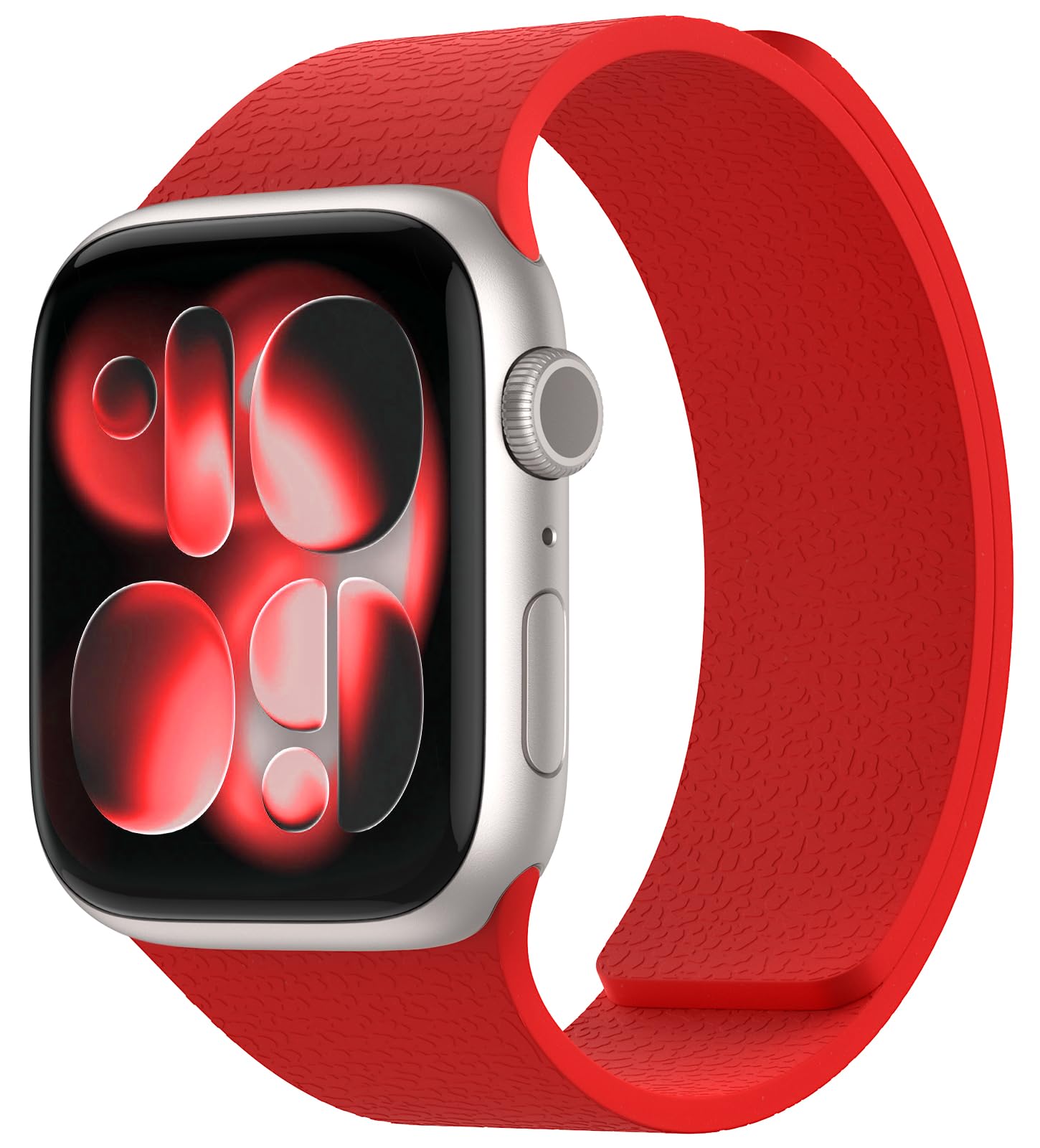 Nereides Compatible with Apple Watch Straps 42mm 41mm 40mm 38mm, Soft Magnetic Silicone Replacement Band for iWatch Series 11 10 9 8 7 6 5 4 SE SE2 SE3 3 2 1 (Black+Orange) — view 22