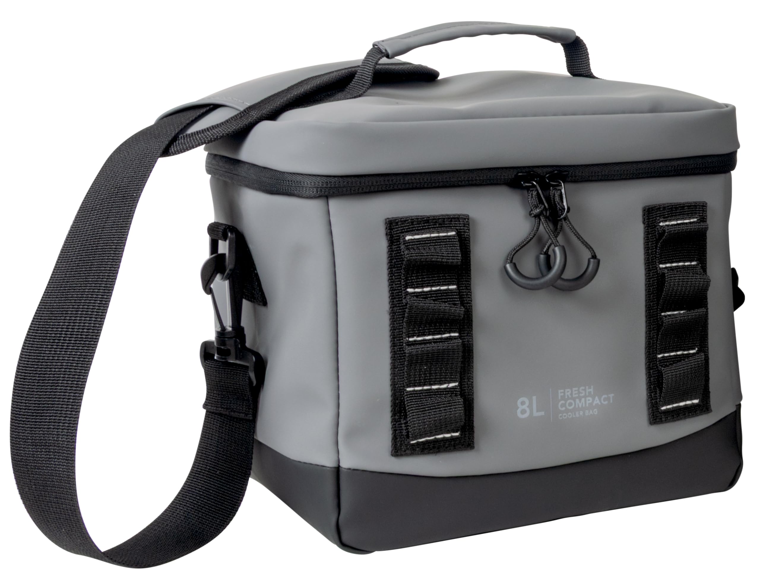iN 8L Insulated Cooler Bag – Leakproof Waterproof Lunch Bag with Thermal Cooling, Adjustable Shoulder Strap & Carry Handle, Portable Picnic Food Storage for Travel, Camping, Beach & Work (Grey)