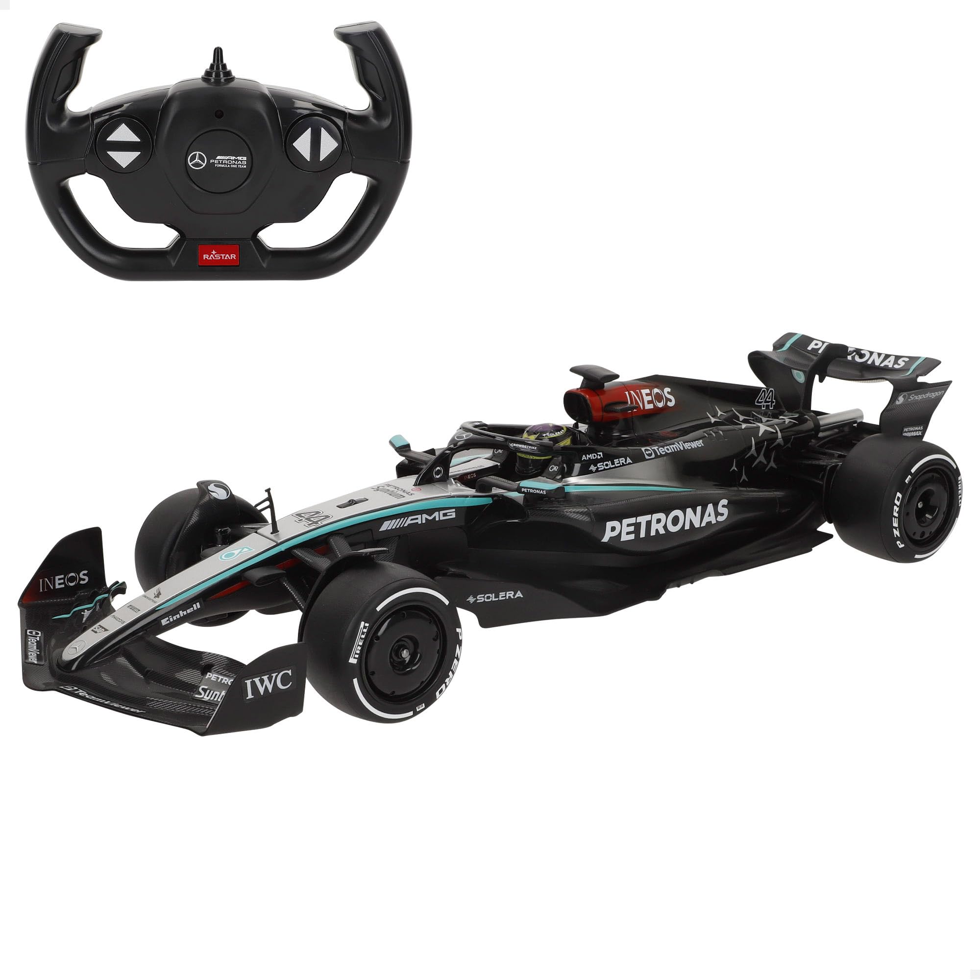 ColorBaby RASTAR RC Car Mercedes AMG W15 E Performance 2024, Skala 1:12, Oficjalna Replika, Formuła 1, Pilot Zdalne Sterowanie, Wierne Szczegóły, Kolekcja Zabawek, Dla Chłopców i Dziewcząt Od 6 lat