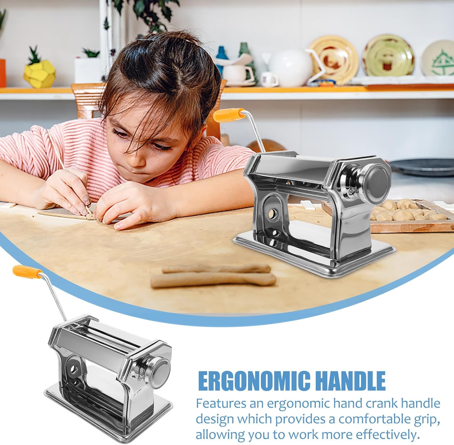 Portable Clay Press Machine for DIY Hobbyists, Silver Stainless Steel