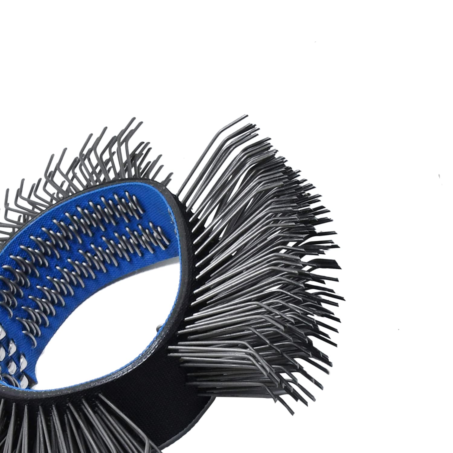 Coarse Metal Blaster Wire Brush Belt Wheel, 23mm Abrasive Wire Wheel Replacement, 0.7mm Carbon Spring Steel Rust Removal Brush, Surface Preparation Blasting Tool with Adapter, 4 Pack
