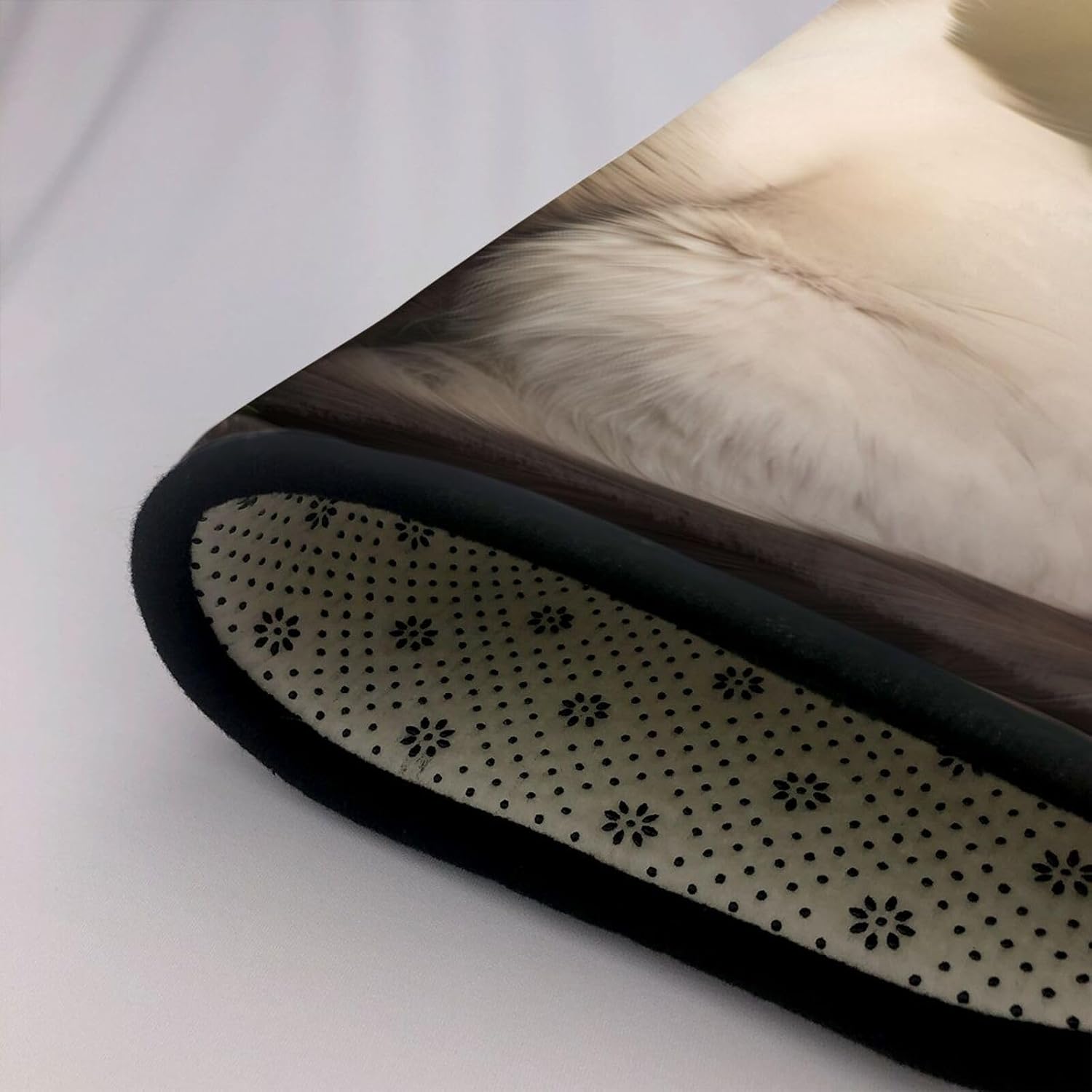 Siamese cat Sitting Printed Flannel Floor mat 80x58 inches for Bedroom, Living Room, Study Room Decorative Carpet