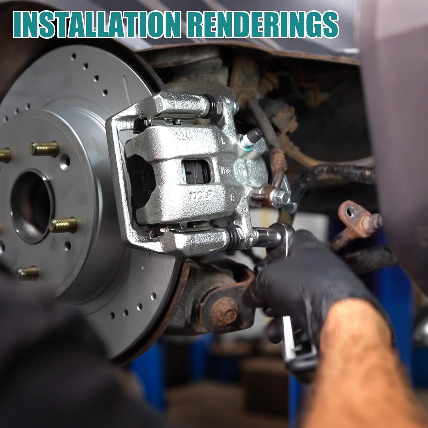 Rear Left Right Disc Brake Calipers with Bracket Sets of 2 Compatible with 2009-2014 Acura TSX 2008-2012 Honda Accord 19B3358 19B3359