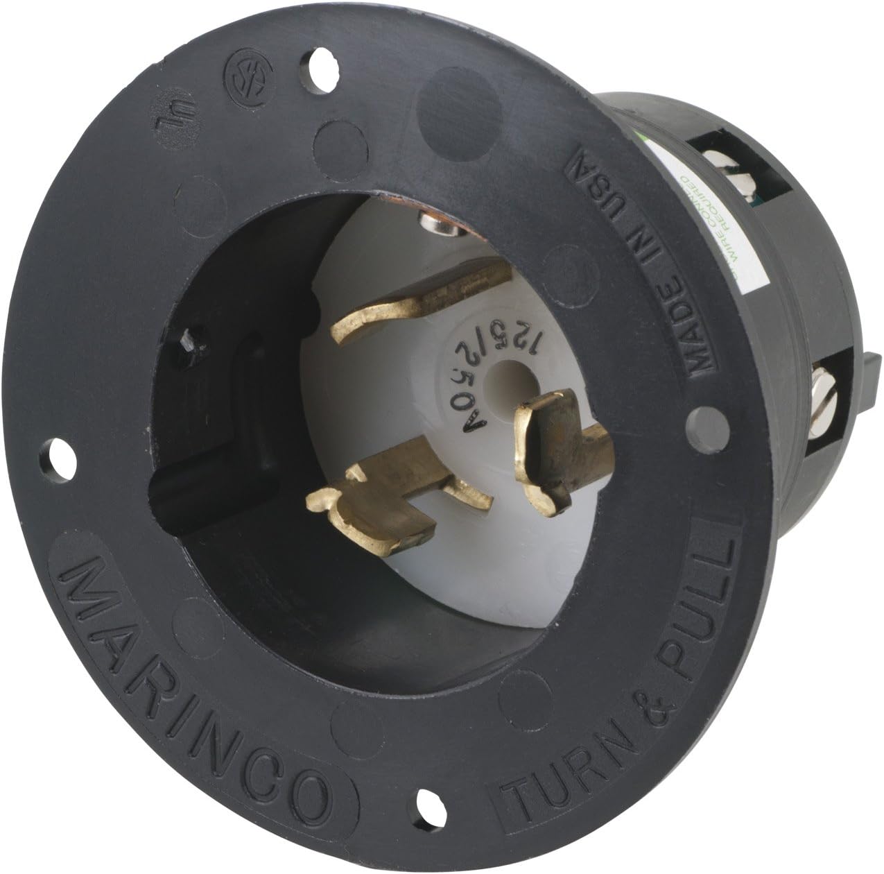 Marinco CS6375 50A 125/250V FLANGED