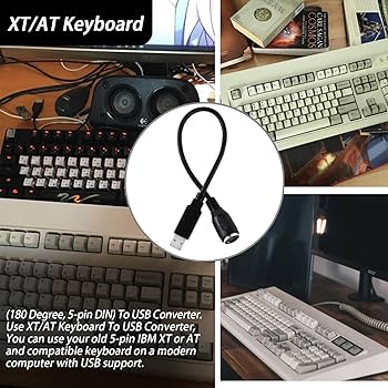 【未使用希少品】IBM PS/2 Model M 2002年製　USB変換付き Perixx PERIPRO-401 PS2 to USB Adapter for Keyboard and Mouse